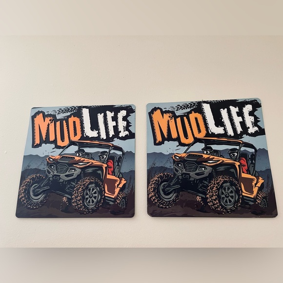 MUD Life embossed tin signs - Picture 1 of 3